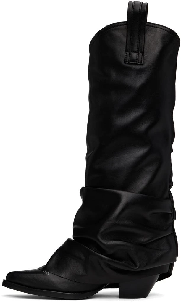 R13 Black Mid Cowboy Sleeve Boots 3