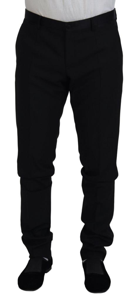 Dolce & Gabbana Dolce & Gabbana Black Wool Chino Dress Formal Pants