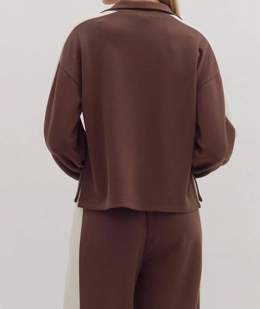 entro Entro - Contrast Collar Pant Set 3