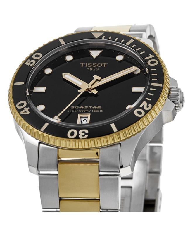 Tissot Tissot Seastar 1000 Quartz Black Dial Two-Tone Steel Men's Watch T120.410.22.051.00