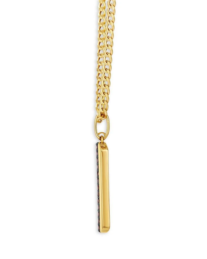 Bloomingdale's Men's Brown Diamond Pavé Double Row Dog Tag Pendant Necklace in 14K Yellow Gold, 0.60 ct. t.w. 2