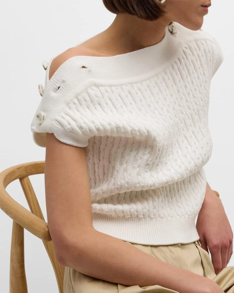 ADEAM Portofino Knit Sweater with Button Detail 7