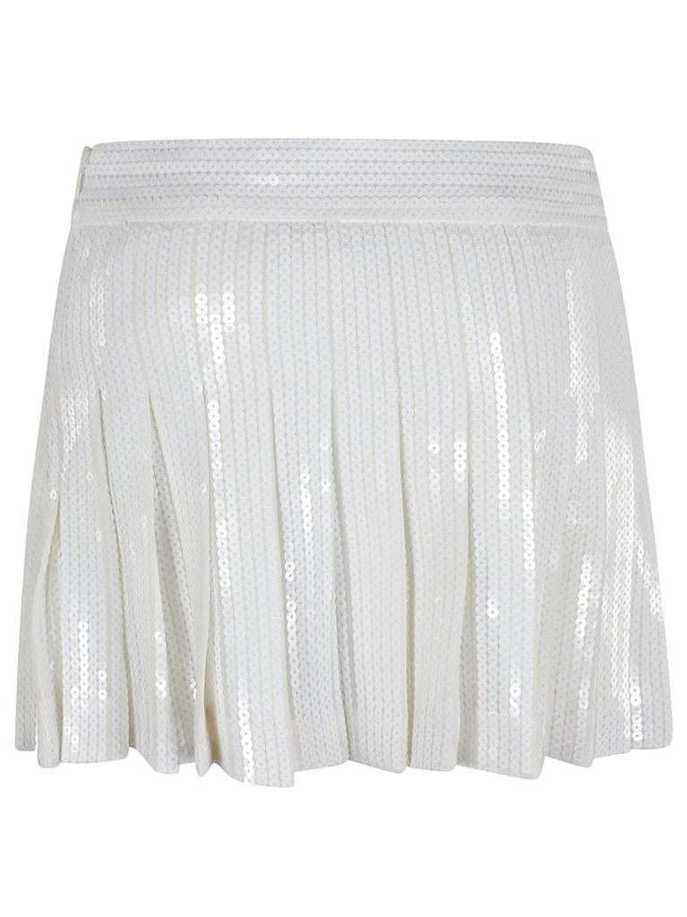 Parosh White Godot Sequined Mini Skirt 2
