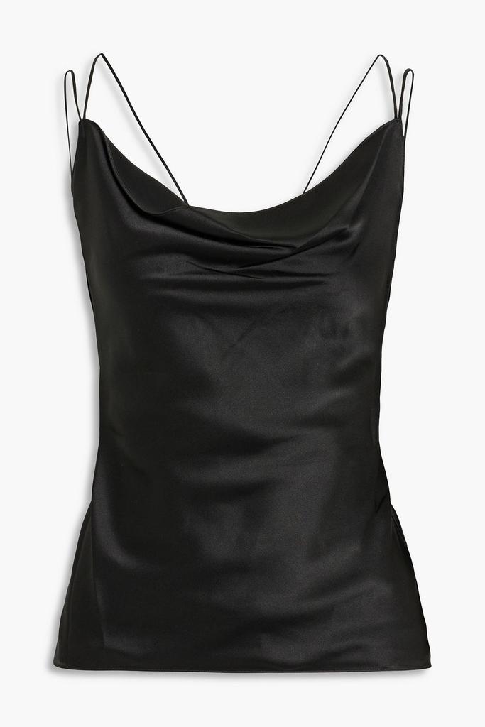 ROKSANDA Lace-up draped silk-satin camisole