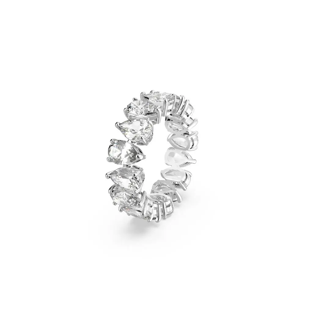 Swarovski Matrix vittore ring drop cut white rhodium plated 3