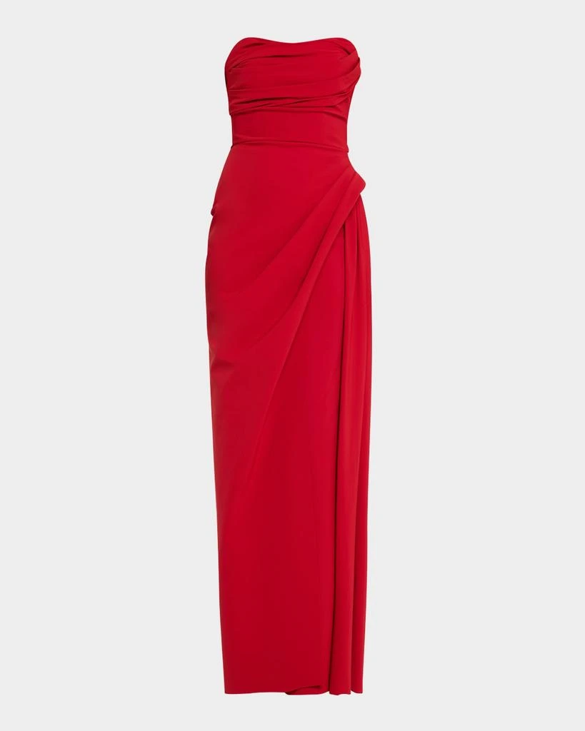 Chiara Boni Strapless Ruched Column Gown 1