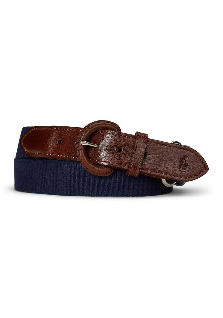 Ralph Lauren Webbed Cotton 
Leather Belt