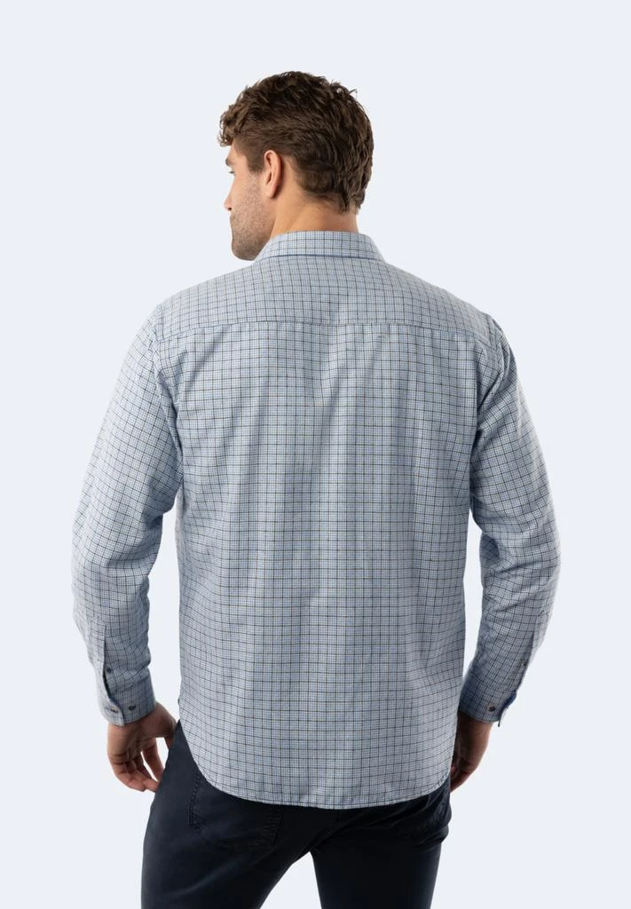 American Heritage Baby Blue Houndstooth Plaid Shirt 3