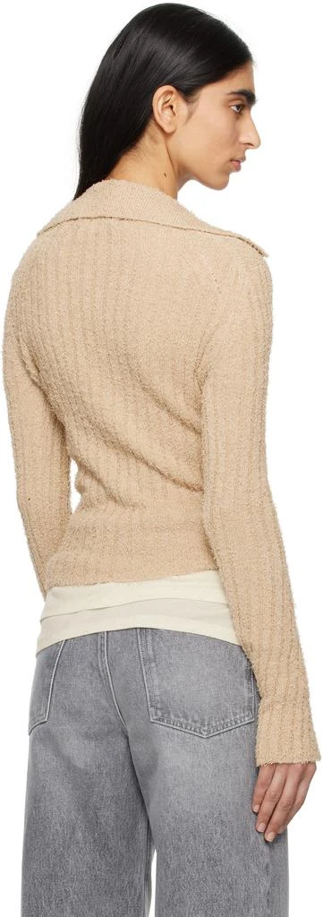 mfpen Beige Open Placket Polo 3