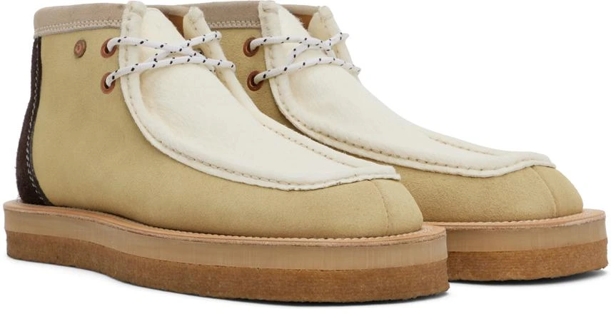 ANDERSSON BELL White & Beige Credose Desert Boots 4