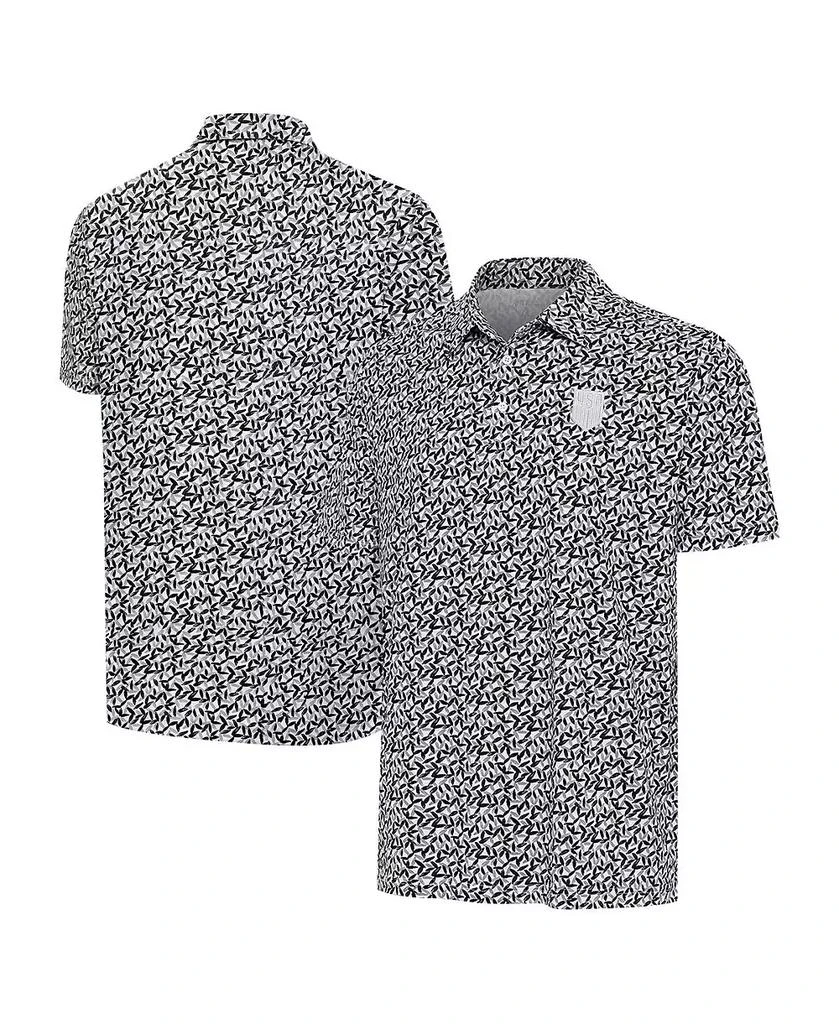 Antigua Men's Gray/Black USMNT Seasons Polo Shirt 1