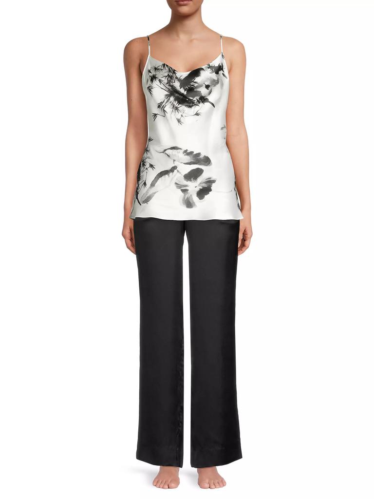 Josie Key Essentials Silk Wide-Leg Lounge Pants