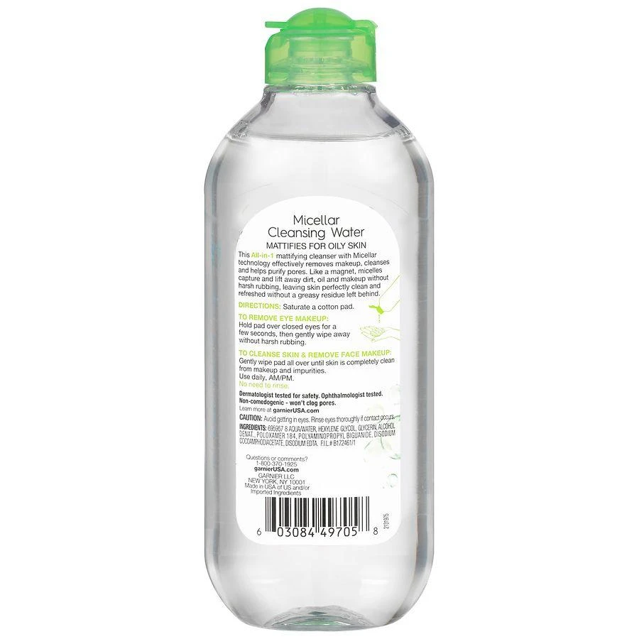 Garnier Micellar Cleansing Water & Makeup Remover for Oily Skin 3