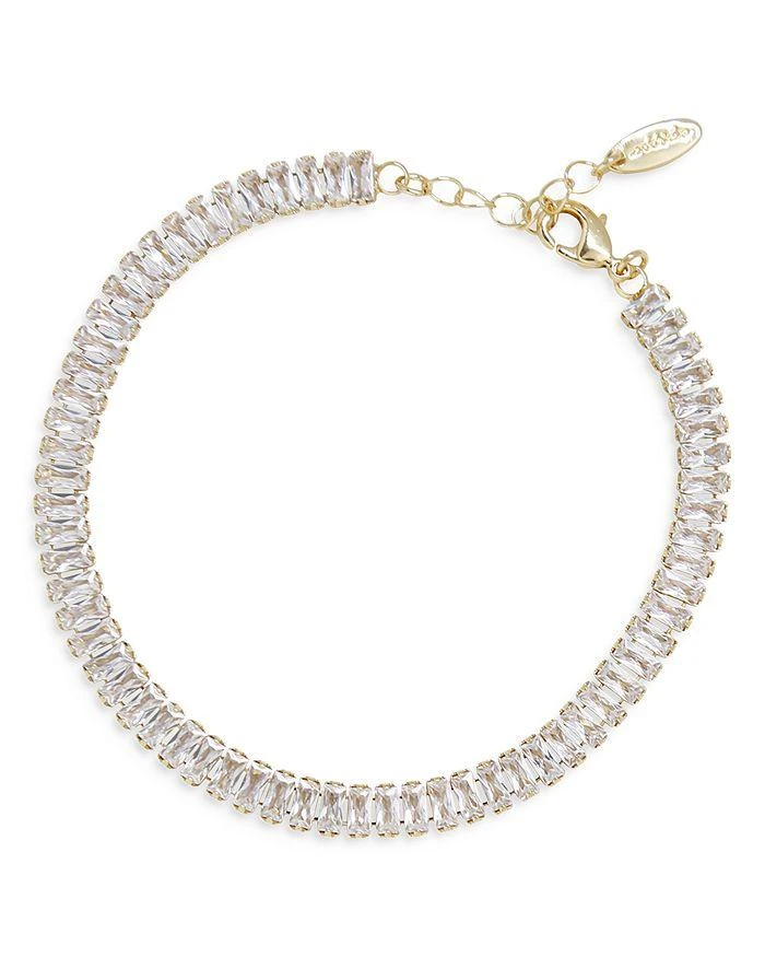 Ettika Jewelry Baguette Ankle Bracelet in 18K Gold Plate