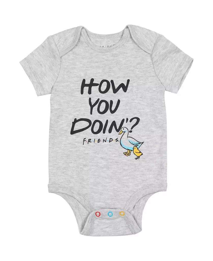 Friends Baby Boys 3 Pack Short Sleeve Bodysuit 2