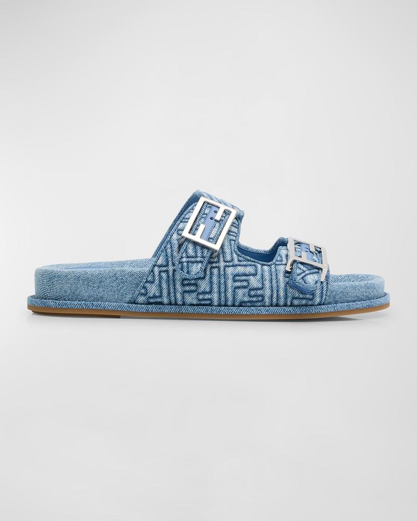 サンダル・ミュール Fendi Coral Leather Baguette Slippers Fendi CORAL LEATHER BAGUETTE SLIPPERS - Slippers - BeyondStyle