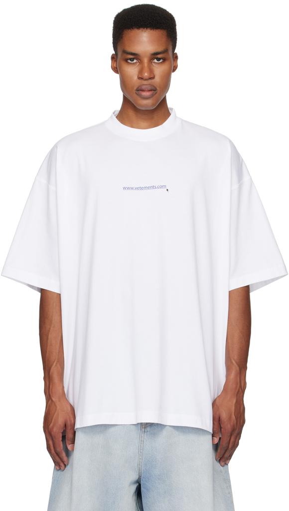 Vetements White Website Oversized T-shirt