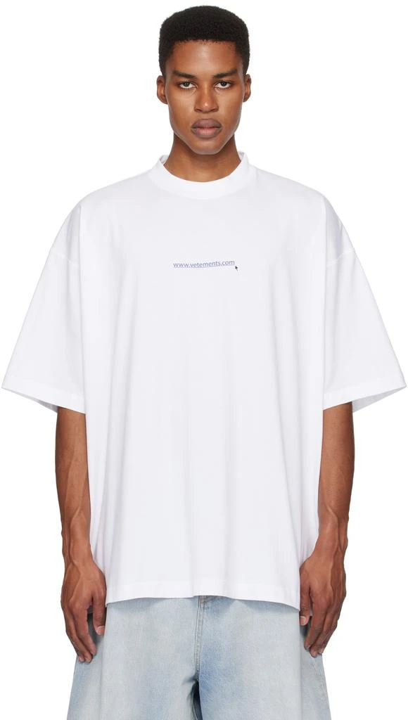 Vetements White Website Oversized T-shirt 1