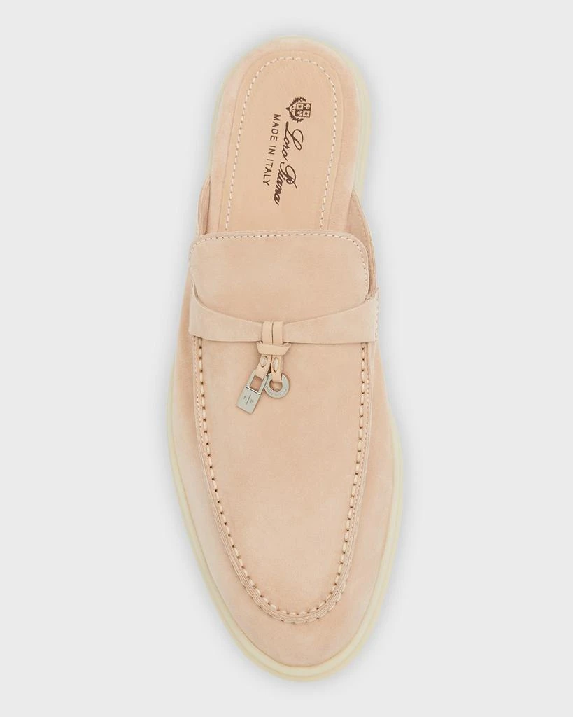 Loro Piana Babouche Charms Walk Suede Mule Loafers 6