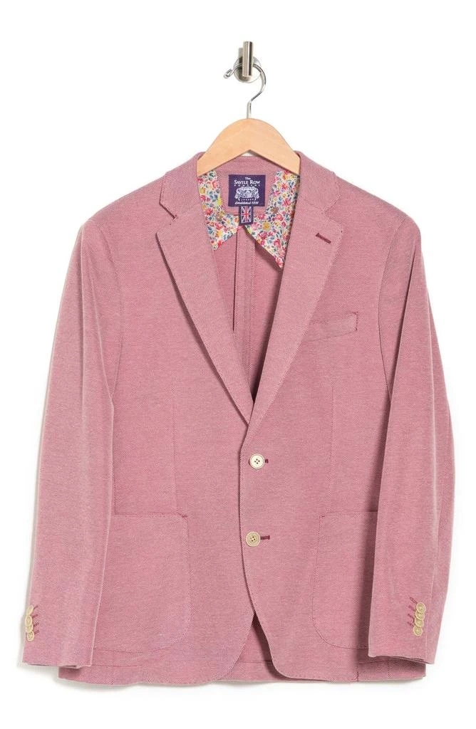 SAVILE ROW CO Notch Lapel Knit Blazer 4