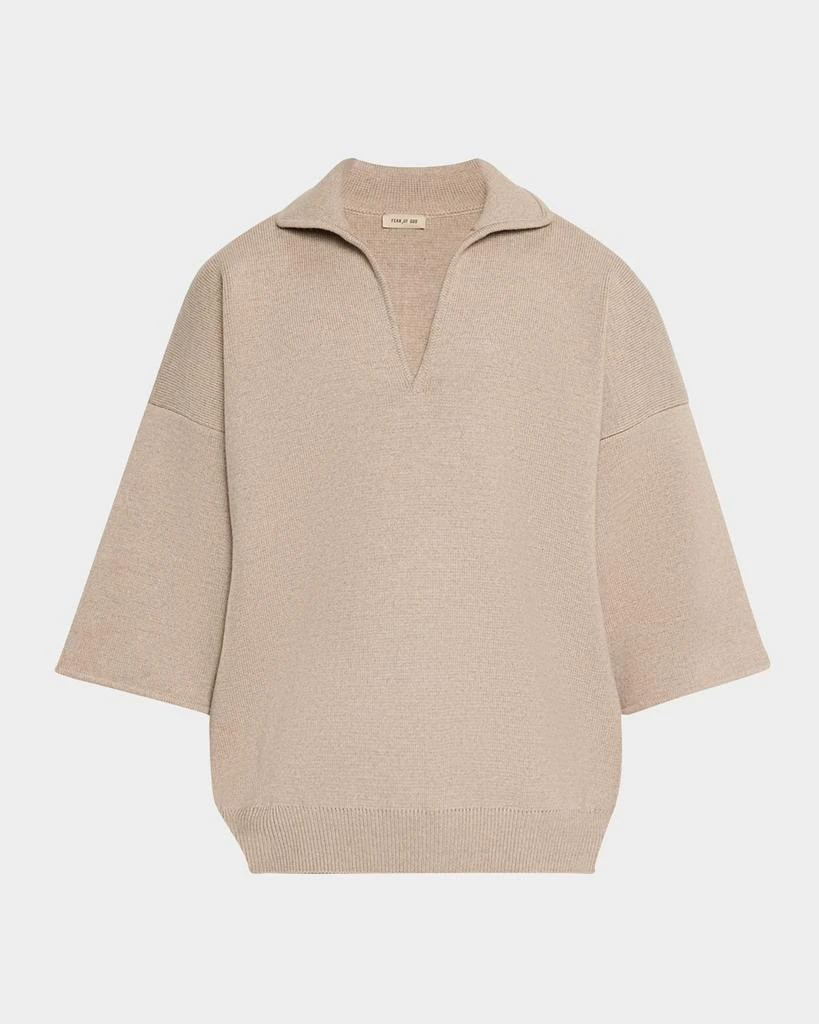 Fear of god Men's Wool Boucle Polo Sweater 1