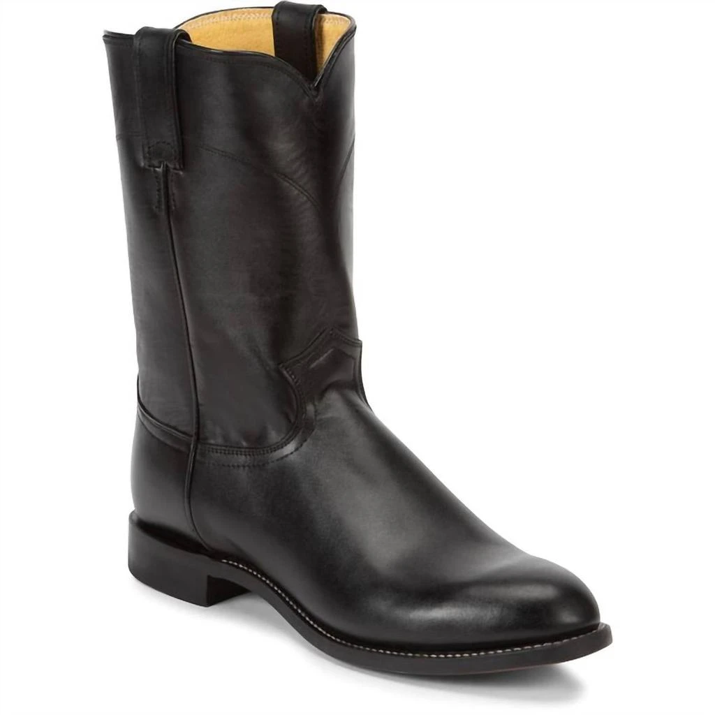 Justin Men's Roper Boots - D/medium Width In Black 3