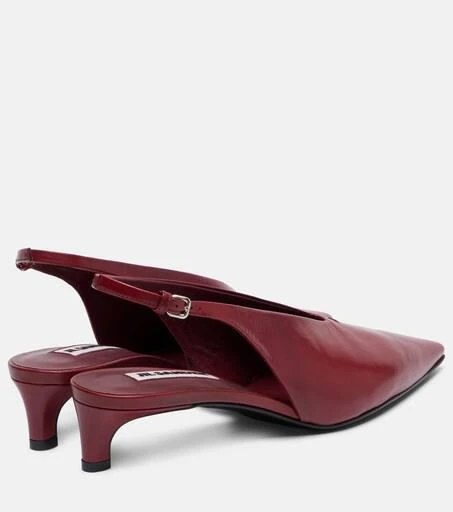 Jil Sander Pointy leather slingback pumps 2