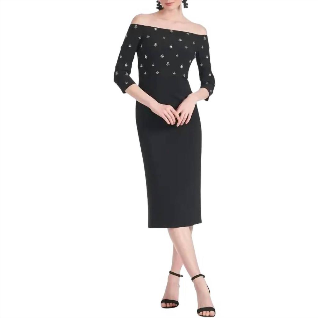 Sachin & Babi Sachin & Babi - Fatima Embellishedoff Shoulder Midi Dress