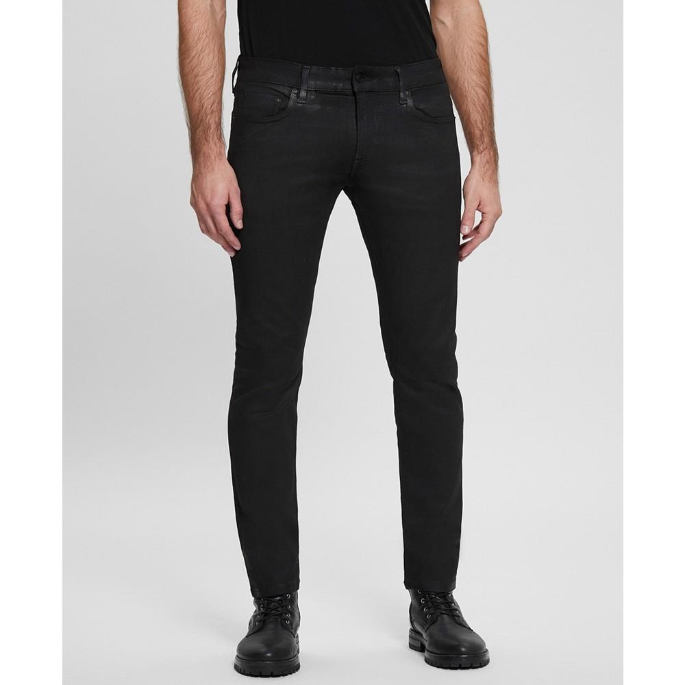 GUESS Men's Miami Black Coated Skinny Jeans