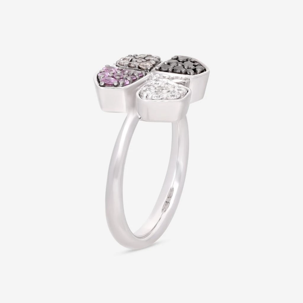 Giloro Giloro 18K White Gold Diamond and Pink Sapphires Statement Ring P5208-108 3