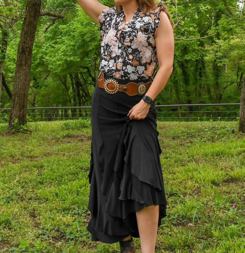 Scully Scully - Women's Ruffled Maxi Skirt