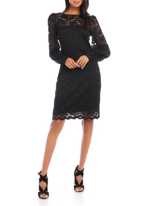Karen Kane Kane Petite Size Lace Boat Neck Dress 1