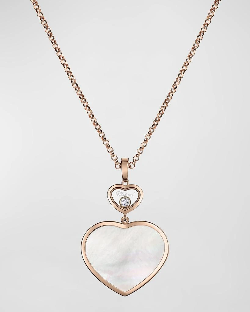 Chopard Happy Hearts 18K Rose Gold 
Mother-of-Pearl Necklace