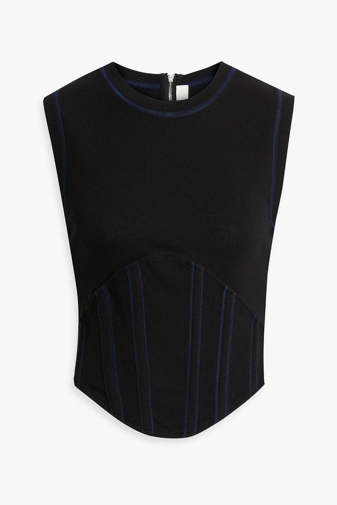 Dion Lee Topstitched cotton-jersey tank