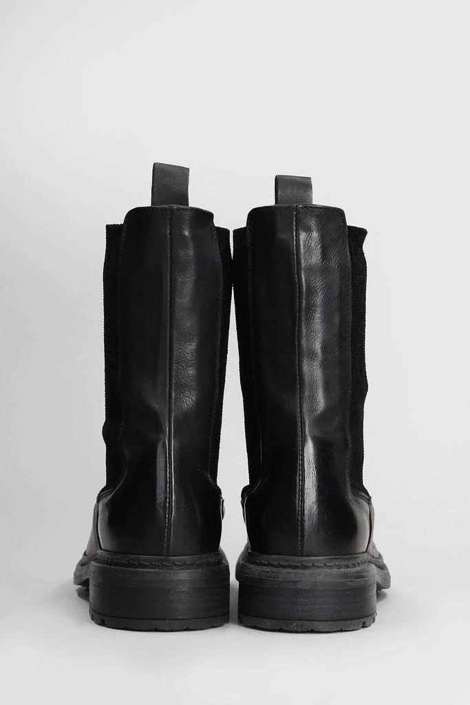 Julie Dee Combat Boots In Black Leather 4