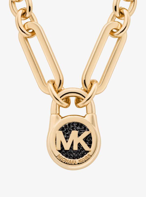 Michael Kors Pavé Lock Necklace