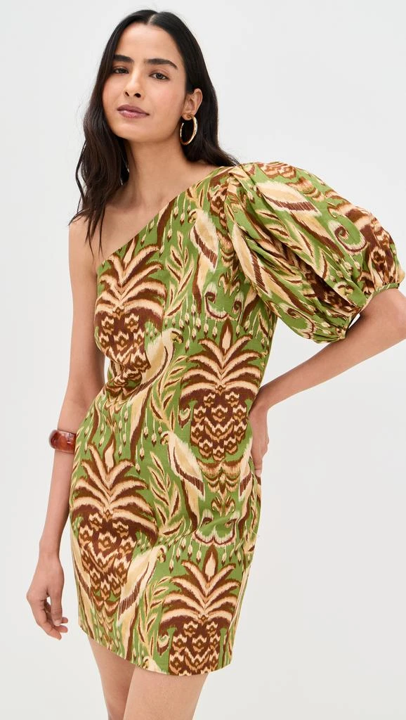Farm Rio One Shoulder Buttoned Mini Dress 1