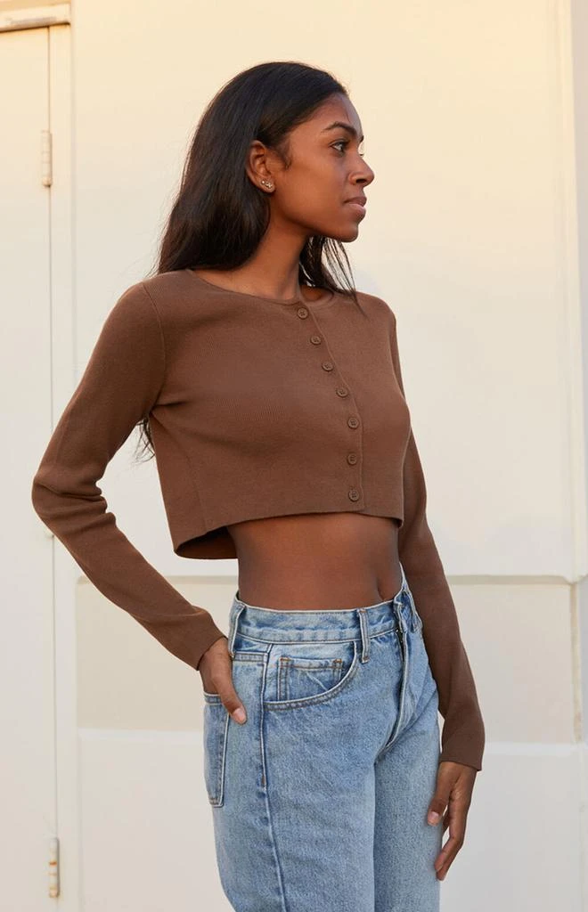John Galt Brown Athelia Cardigan 2