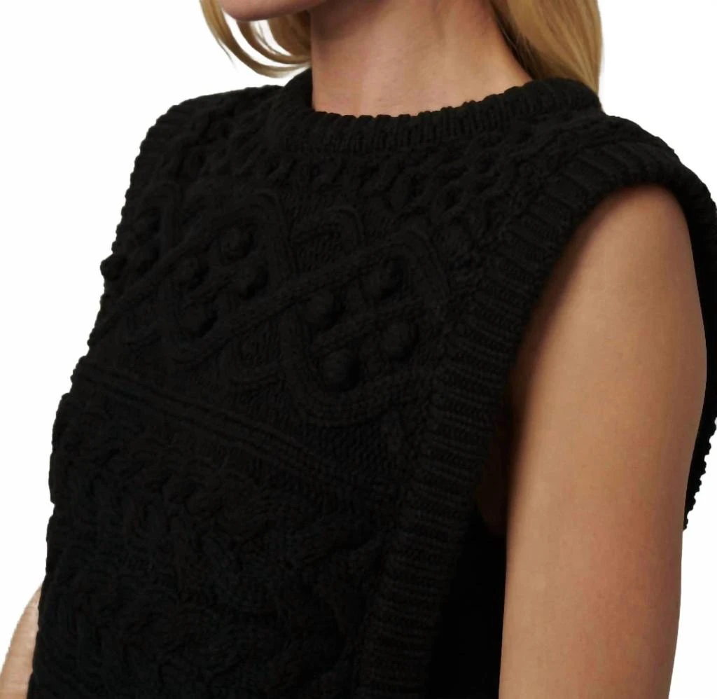 Mikarose Clara Sweater Vest In Black 4