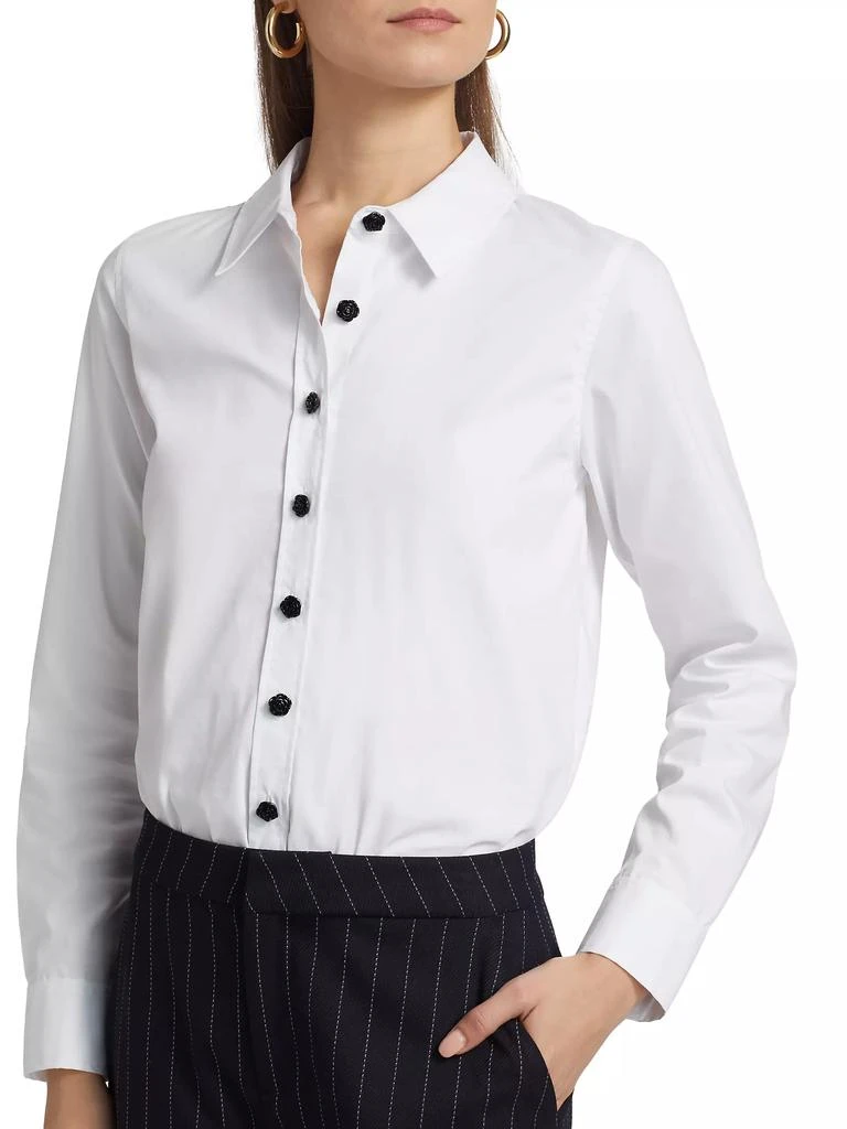 L'Agence Blake Cotton-Blend Long-Sleeve Bodysuit 7