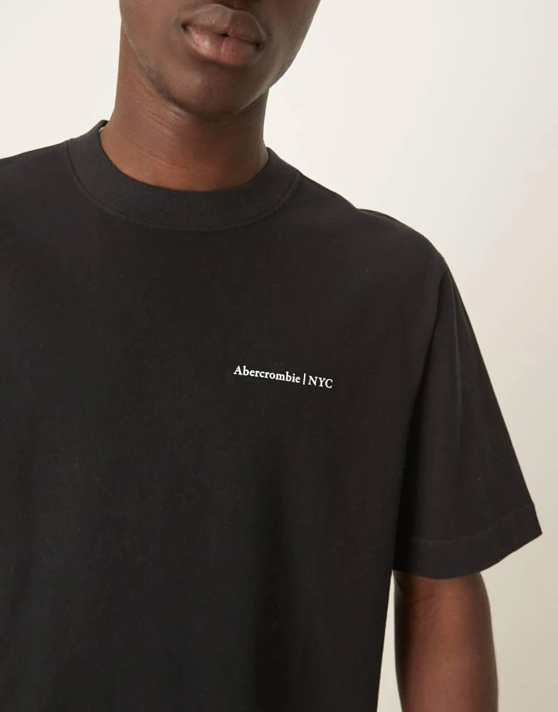 Abercrombie & Fitch Abercrombie & Fitch premium logo t-shirt in black 3