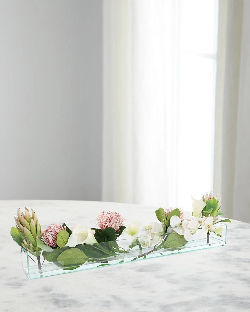 John Richard Tropical Paradise 41" Faux Floral Arrangement in Glass Container 1