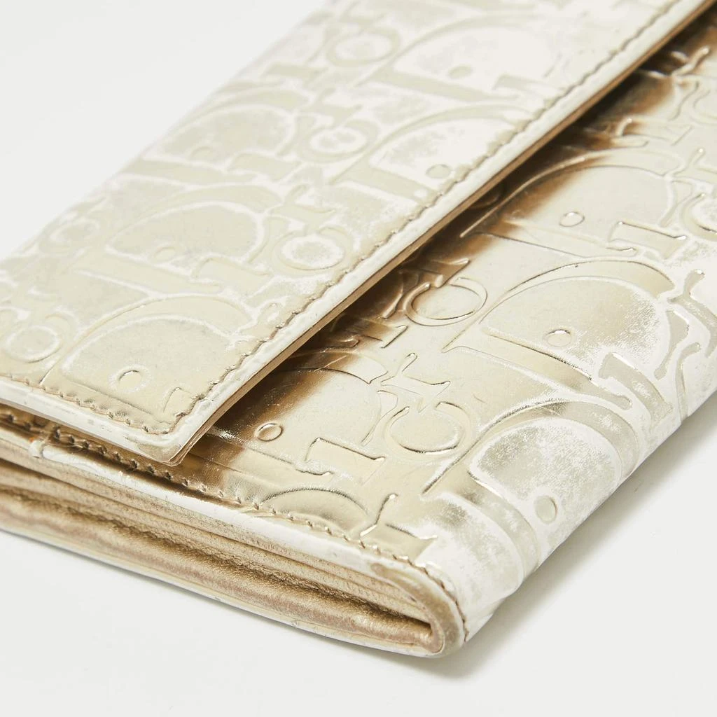 Dior Dior Gold Oblique Embossed Patent Leather Continental Wallet 12