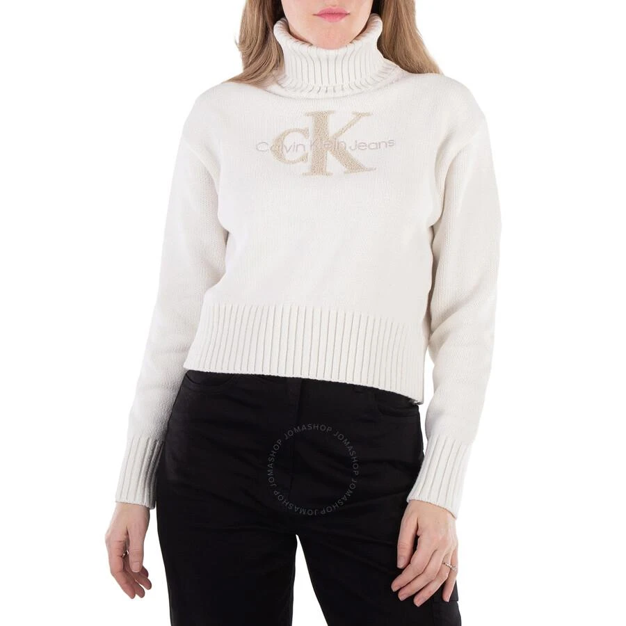 Calvin Klein Calvin Klein Monogram Roll Neck Jumper, Size Medium 1