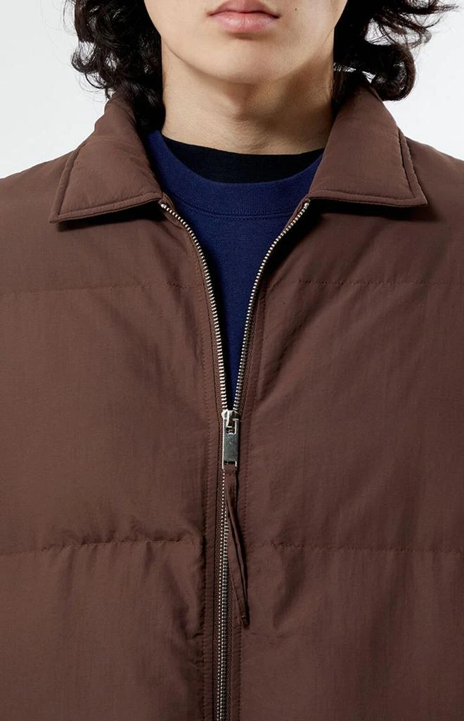 PacSun Brown Collared Puffer Jacket 2