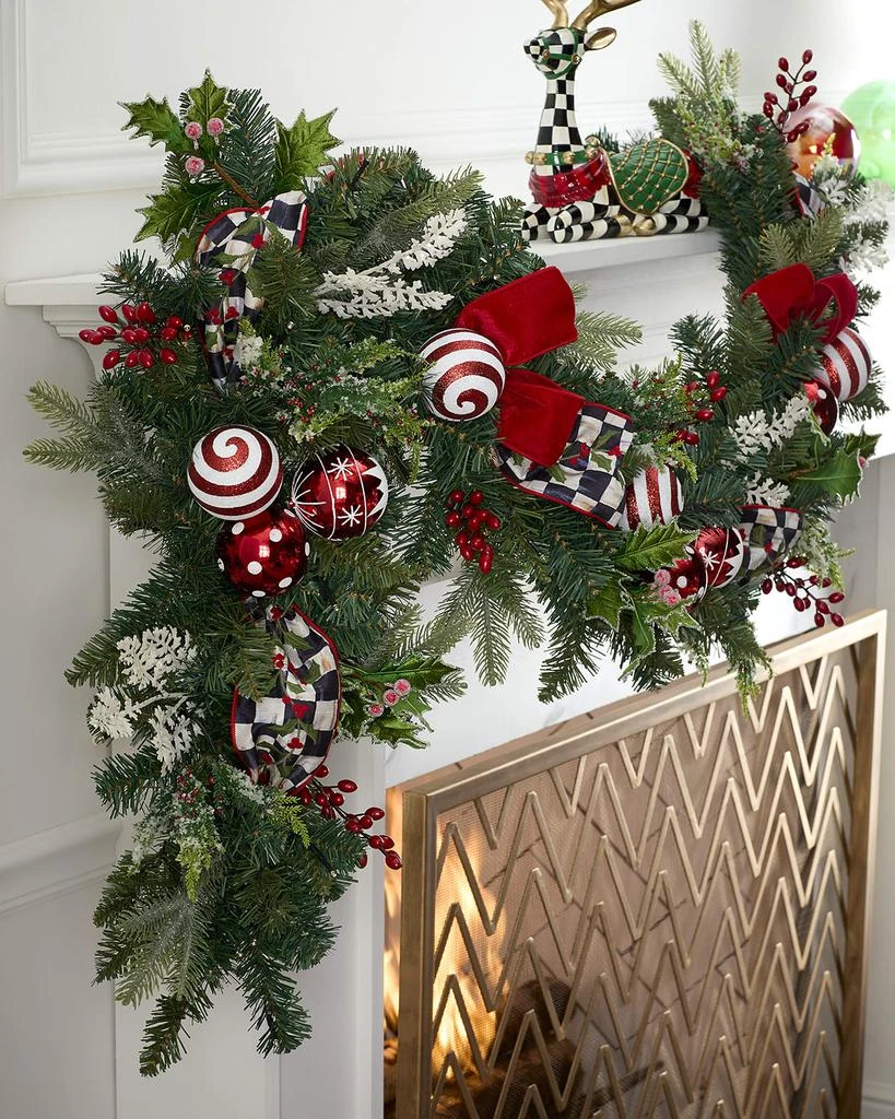 MacKenzie-Childs Nick's Pick Illuminated Courtly Check Garland 1