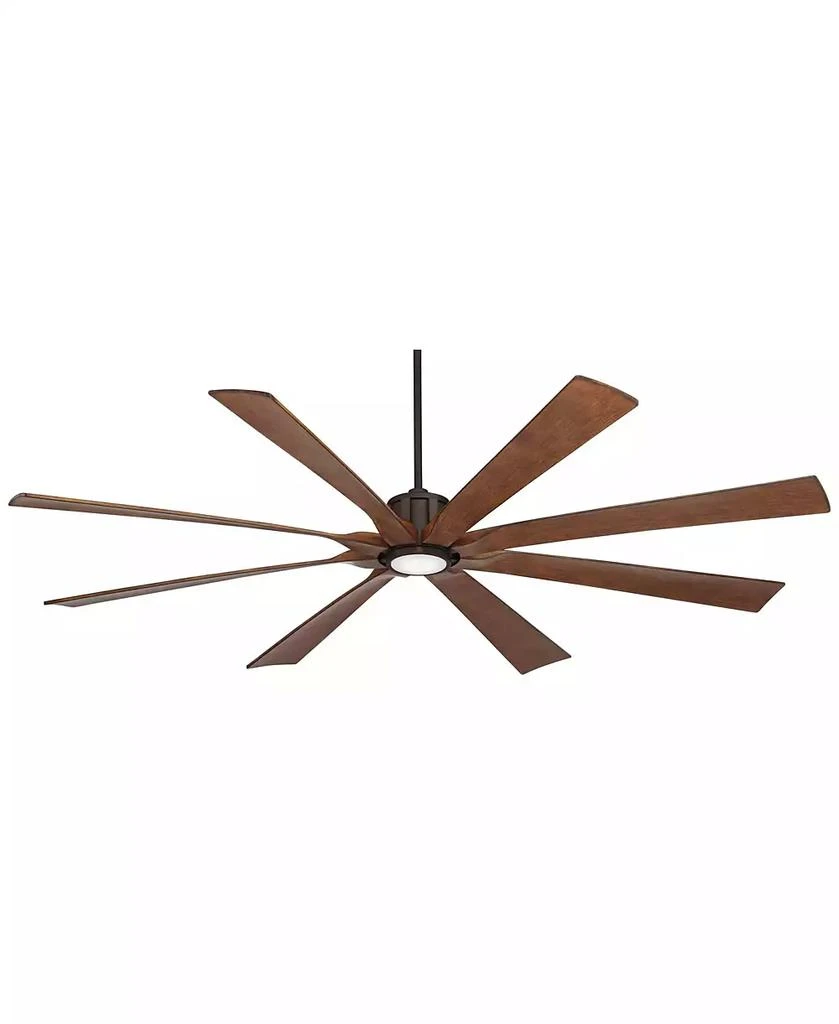 Possini Euro Design 80" Defender Modern Indoor Outdoor Ceiling Fan with Dimmable LED Light Remote Oil Rubbed Bronze Koa Damp Rated for Patio Exterior 4
