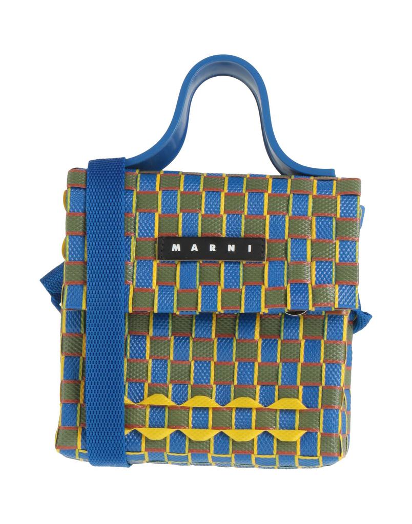 Marni Marni Logo Detailed Striped Woven Bucket Bag - Tote