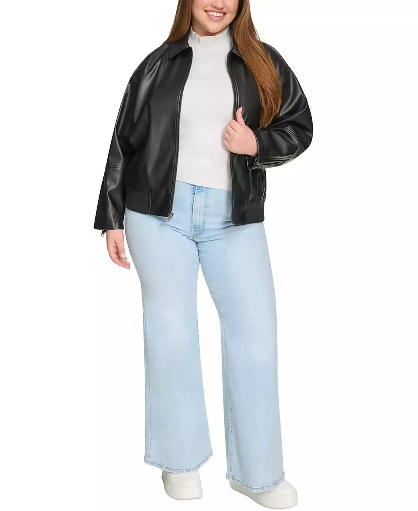 Levi's Plus Size Faux Leather Dad Bomber Jacket 5