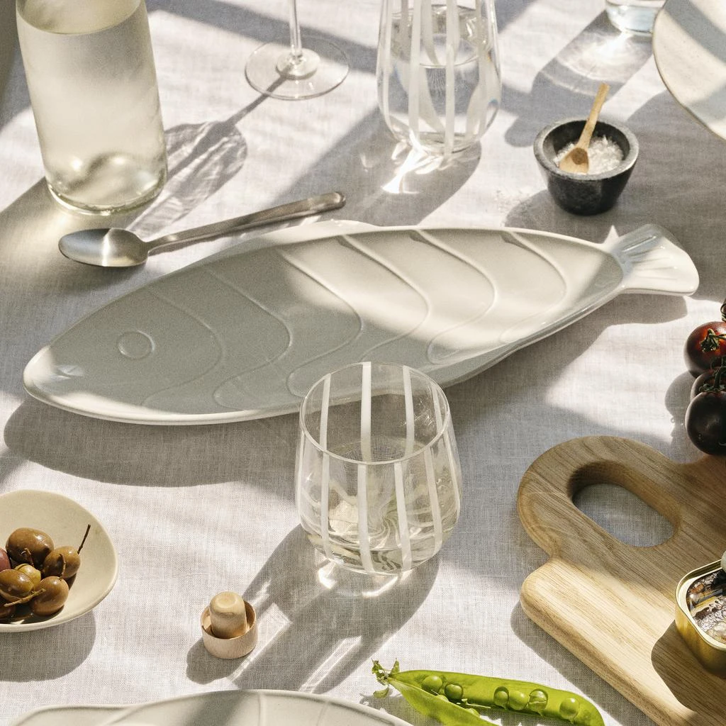 Broste Copenhagen Pesce Narrow Plate - White 3